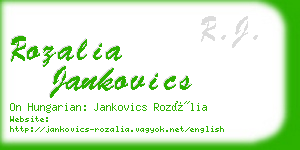 rozalia jankovics business card